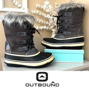 Outbound Frost Medium Height Waterproof Boots With Removable Liner Size 10